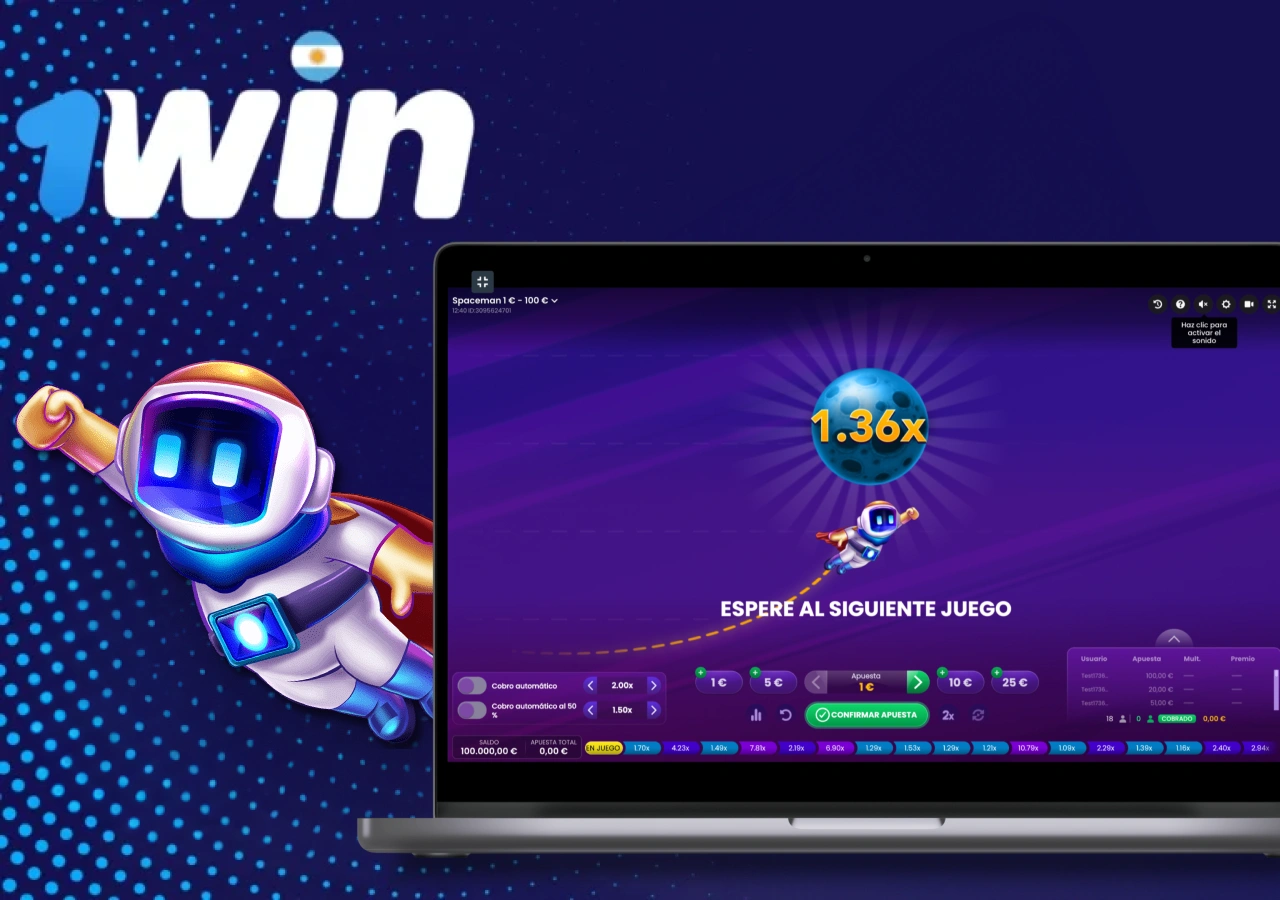 Juega a Spaceman en la plataforma de la casa de apuestas