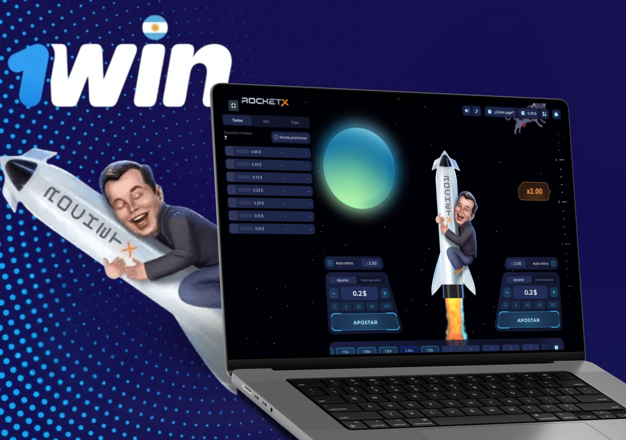 El popular juego RocketX en la plataforma de apuestas 1Win